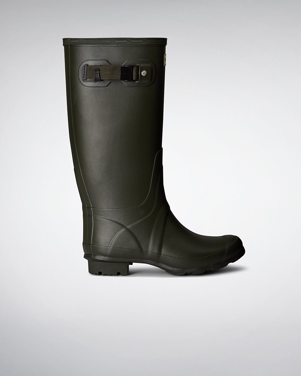 Hunter Huntress Leg Wide Fit Rain Boots - Online Shop Womens Dark Olive - NRFPBM249